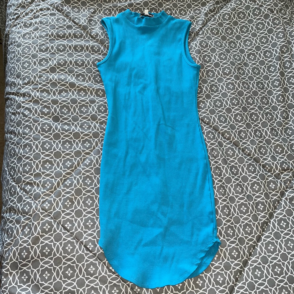 Fashion Nova Snatched Blue Dress | Size Medium